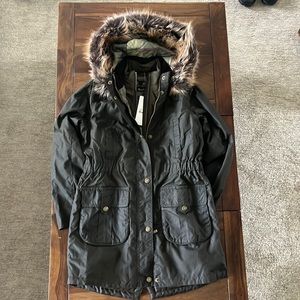 Barbour Girls Hmwood Wax Cotton Parka Age 10/11 BRAND NEW